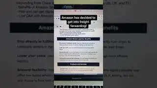 Amazon has decided to get into freight forwarding