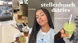 stellenbosch diaries | productivity, getting vaccinated, new hair, lots of studying & note taking🌱