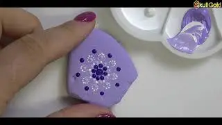 Rock Painting TUTORIAL MANDALA Dot Art Stil DOTTING TOOL STEIN Rosa Phase malen EASY 4K Video