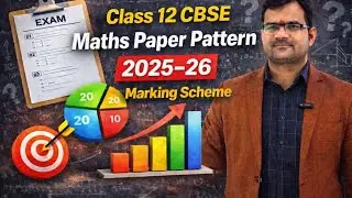CBSE Class 12th Maths Paper Pattern And Marking Scheme 2025-26||📚#youtube #viralvideo #examstrategy 