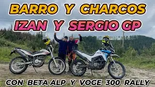 Voge 300 Rally contra Beta Alp 4.0 en barro y charcos