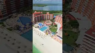 4k Drone Footage Over Crown Paradise Hotel in Cancun Mexico #travel #holiday