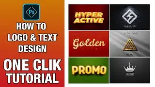How To Logo & Text Design One Click In Photoshop Tutorial #RepeatStudio#NewWeddingPSD#photoshop