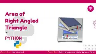 write a python program to find the area of a right angle triangle