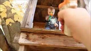 Epic Tree Fort Gun Battle // Chris and Nima