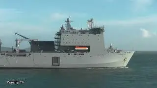 RFA CARDIGAN BAY L3009 ENTERS DEVONPORT NAVAL BASE AT DEVILS POINT 11-3-22