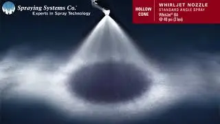 WhirlJet&reg; BA Hollow Cone Spray Nozzle Pattern Demonstration by Spraying Systems Co Australia