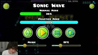 Sonic Wave in 3 Runs! | 36%, 32-65%, 64-100% (EXTREME DEMON) by Cyclic | Geometry Dash | Progress #5