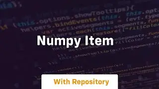 numpy item