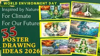 35 World Environment Day 2026 Poster Drawing Ideas 🌍 | Inspired by Nature For Climate For Our Future