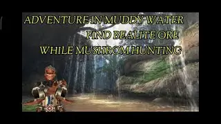 monster hunter portable 3rd | game |psp | mine bealite ore while mushrom hunt.