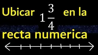 Ubicar 1 3/4 en la recta numerica , fraccion mixta en la recta , fracciones mixtas mixto
