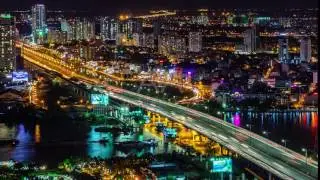 (TL-CauSaiGon-03n) Cầu S&agrave;i G&ograve;n Time-lapse