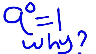 @Zero exponential why a⁰=1?