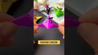 Paper Talking Crow Making #shorts #crow #diy