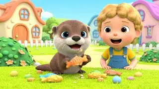 Ops! O filhote de lontra derrubou a tigela AV1 | Funny Toddler Song | Kids Rhymes