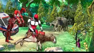 Red Robot Ranger Doctor Zoo Animal Rescue Game 20