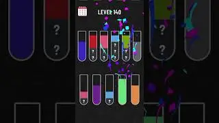 Water colour sort puzzle Level 140 #level140 #watercolorsortgame #watercolorsort #coloursortpuzzel,