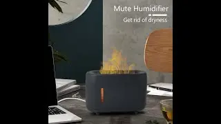 Flame ultrasonic humidifier with bluetooth speaker!