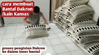 cara membuat Bantal isi Dakron mudah | kain kanvas sablon