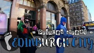4K Virtual Walking Tour | Edinburgh City: Princes Street | Scotland