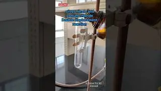 Silver nitrate and sodium chloride double displacement reaction #shorts #trending #chemistry