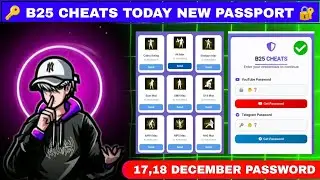 b25 cheats password today🔑 free fire B25 chat new password🔑 9 December new password b25 cheats