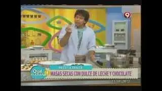 Masas secas con dulce de leche y chocolate