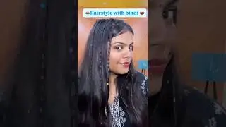Bindi hairstyle hack✨#bindi #hairstyle #hair #hack #navratri #ytshorts #yt #viralvideo #goviral