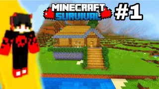 Minecraft Survival Episode 1 🔥 | First Day Survival & House Build 😱 | Hindi