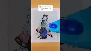 I painted Shinobu 😏 Anime Glass Painting