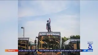 UC Irvine student and bus driver goes viral with graduation celebration