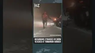 Ukrainians Rescued After Getting Trapped in Snow While Crossing Romania Border | #Shorts