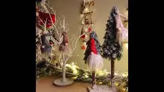 SweDish Plush Doll Scandinavian Santa Elf Gnome Christmas Ornaments With Light For Christmas Tree Ha