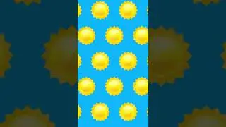 Sun Yellow Moving Animation on Blue Background Video 1