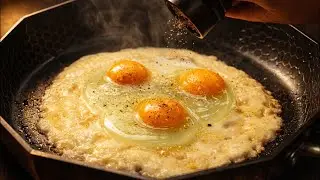 Scrambled eggs like you've never made them before! Sesame seeds + cheese = a flavor explosion!