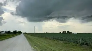 Just little dying supercell! #iawx #weather #stormchasing