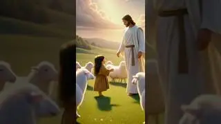JESUS WALKS WITH HIS SHEEP 🐑🌿 A SCENE FROM HEAVEN ✨