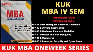 KUK INFORMATION SECURITY AND CYBER LAWS |KUK MBA #CYBERKUKSERIES | #ONEANDNOTES | #MBAKUKVIDEOS
