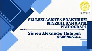Seleksi Asisten Praktikum Mineral Optik dan Petrografi