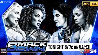 WWE 2K24 (PS5) - NIA JAX & TIFFANY STRATTON vs. BAYLEY & NAOMI | SMACKDOWN, SEP. 20, 2024 [4K 60FPS]