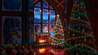 Silent Night LIVE &bull; Relaxing Christmas Music &bull; Falling Snow + Crackling Fire &bull; Cozy Holiday Calm