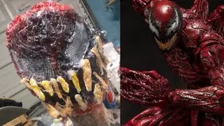 homemade carnage mask using only spray foam.