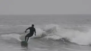 Matt collins surfing FIRING 1st street jetty