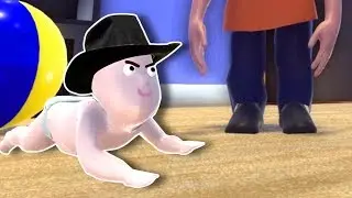 Cowboy Baby Causes Trouble! - Who's Your Daddy Multiplayer Gameplay