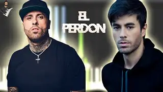 El Perdon - Nicky Jam x Enrique Iglesias | Instrumental Piano Tutorial / Partitura / Karaoke / MIDI