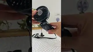 Portable mini fan with led display & 5 speeds! #outdoor #travel #mini