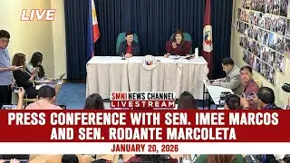 LIVE: Press conference with Sen. Imee Marcos and Sen. Rodante Marcoleta | January 20, 2026