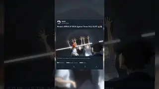 Hinata's SPIKE ATTACK Against Three TALL GUYS 🔥🥶 #haikyuu #shortsvideo #hinata #shoyo