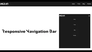 Responsive Navigation Bar using  HTML and CSS only